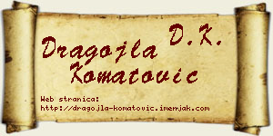 Dragojla Komatović vizit kartica